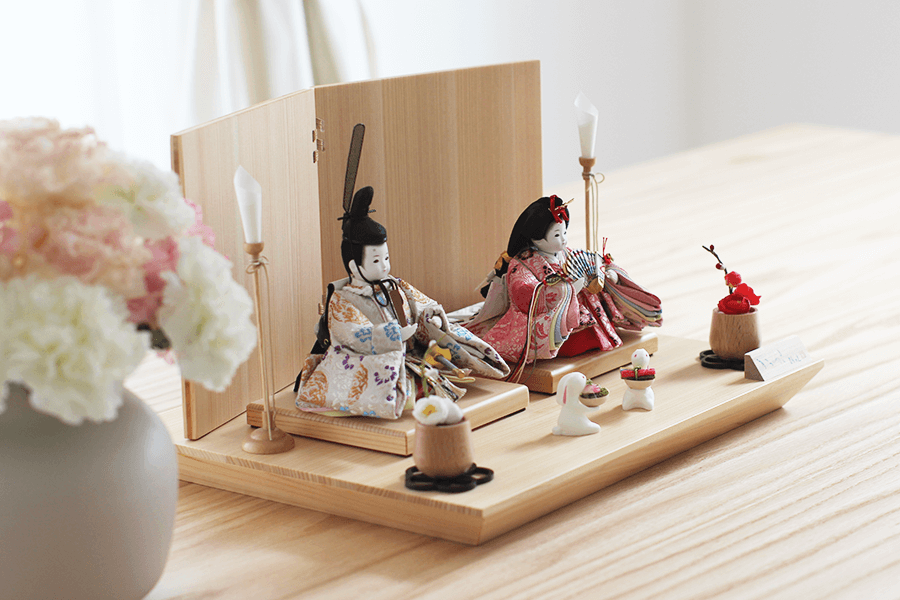 奥行30cm以内で飾れるコンパクトな雛人形｜ひととえ
