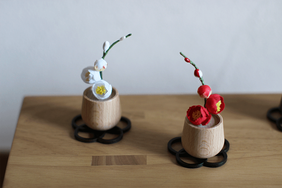 縁起の良い紅白梅の花を飾りましょう | 雛人形のひととえ