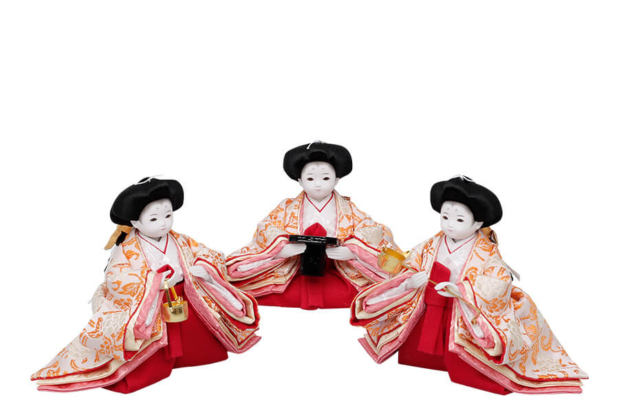 衣裳着雛人形　蕾 - つぼみ - 三人官女 - 13号