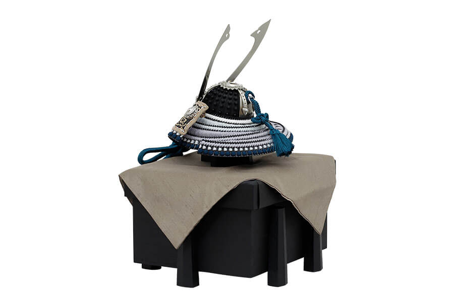 公式】五月人形 暁 - 青藍 - 7号 飾り台セット - 光彩 | 雛人形