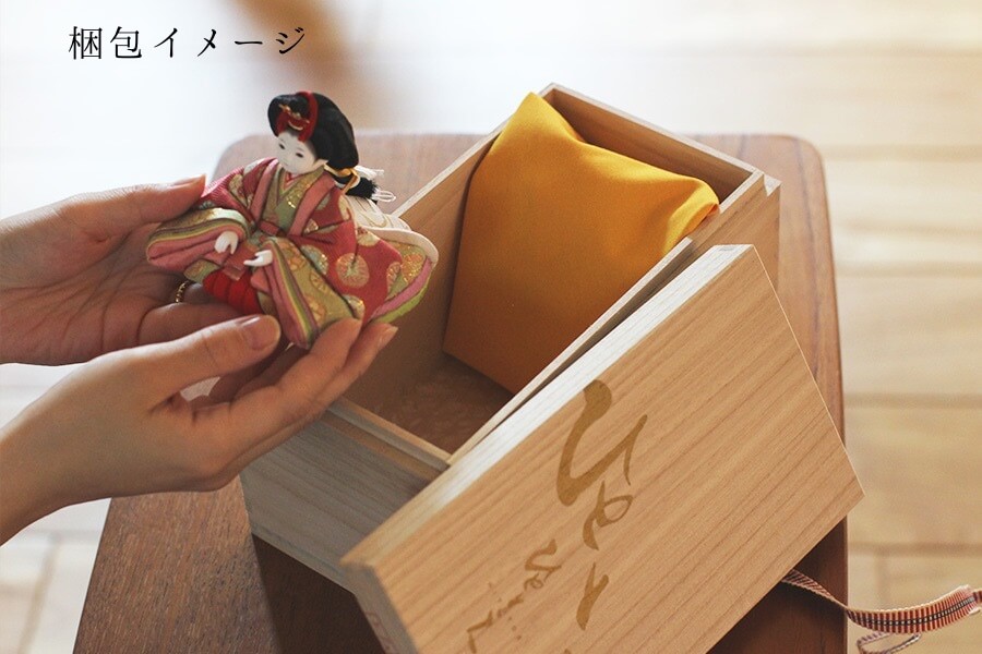 5057ーM2 可愛い木目込み　人形のみ　殿高さ14㎝位　木目込み飾り 木目込み雛人形 絹 - きぬ - 14号 - 親王飾り | 人形工房ひととえ