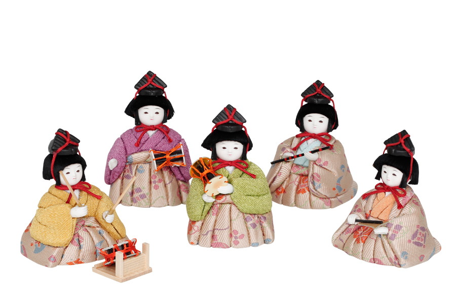 木目込み雛人形　祝 - いわい - 11号　五人囃子