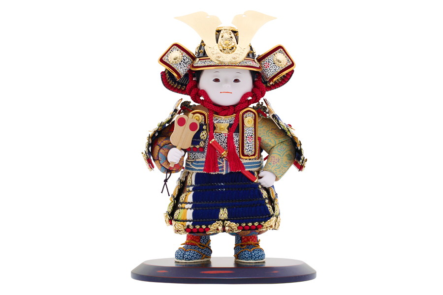 五月人形　藍 - あお - 鎧着童大将