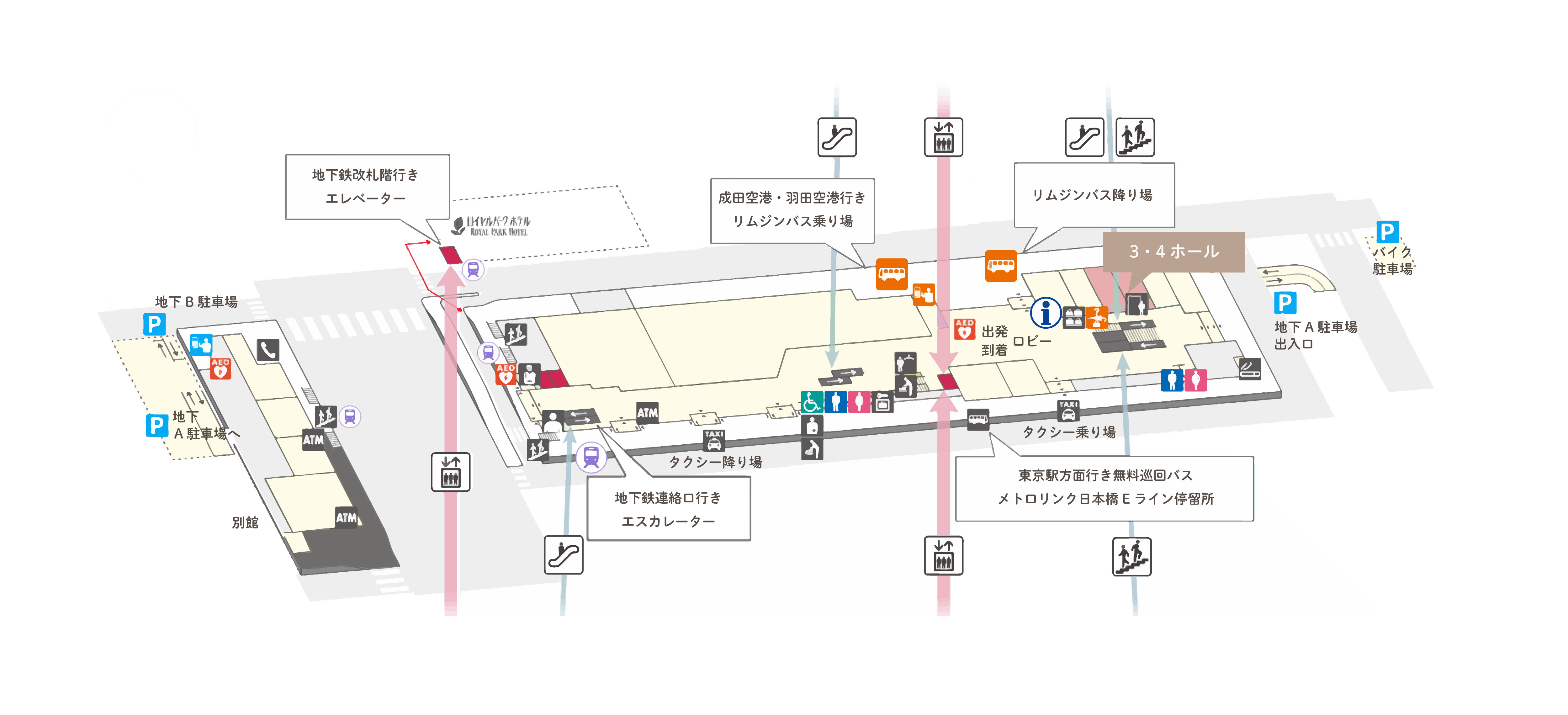 東京シティエアターミナル　フロア図